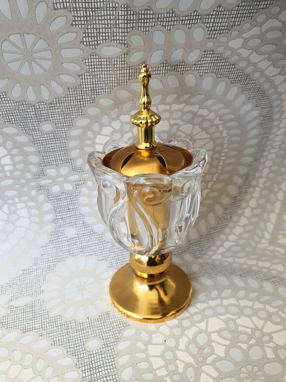Small Bukhoor Burner Gold/Glass