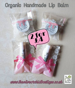 2 for £4 Organic Handmade Lip Balm