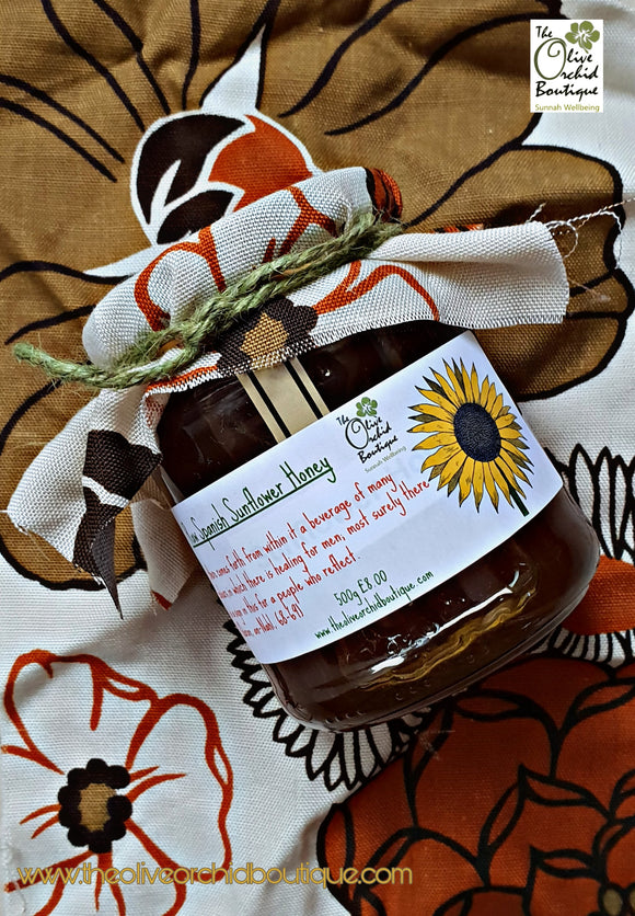 ORGANIC, UNPASTEURISED Raw Spanish Sunflower Honey